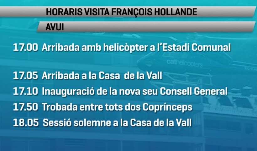 L'agenda de la visita de François Hollande