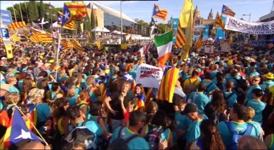 Nova gran manifestació a Barcelona amb motiu de la Diada c