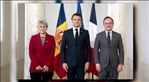 L'acord d'associació amb la Unió Europea centra bona part de la reunió entre Xavier Espot, Roser Suñé i Emmanuel Macron