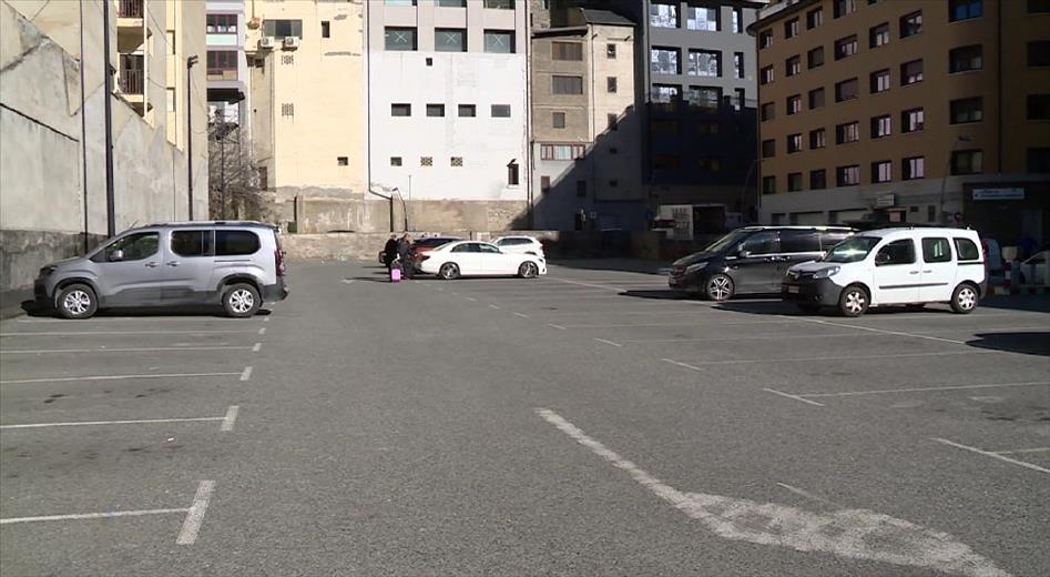 L'aparcament del Parc Central 2 d'Andorra la Vella, situat al car