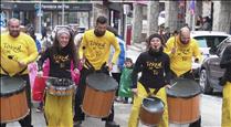 La batucada pels carrers del Pas de la Casa, un dels actes més destacats i aplaudits del Carnaval