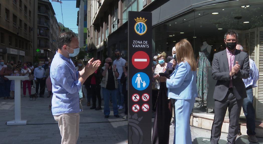 El carrer Callaueta d'Andorra la Vella ja és oficialment només per a vianants