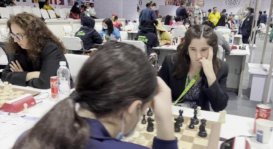 Victòria de l'equip femení d'escacs contra el Líban, 3 a 1, en la