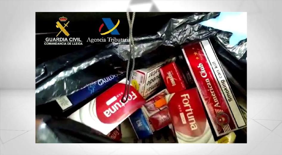 La guàrdia civil ha comissat 860 paquets de tabac a la dua