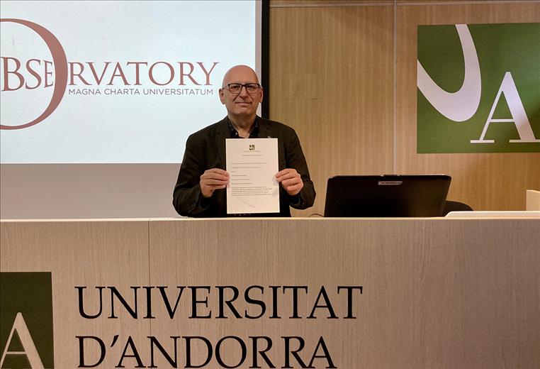 En nom de la Universitat d'Andorra (UdA), el seu rector, Miqu