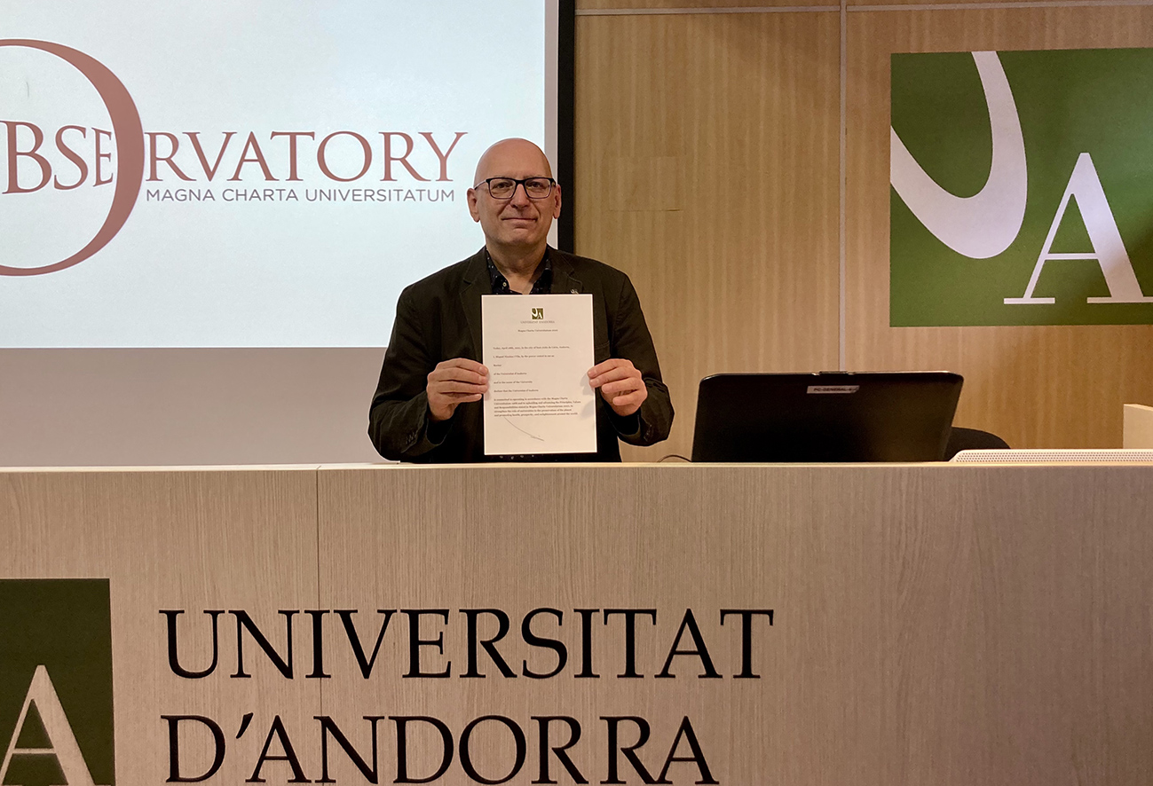 En nom de la Universitat d'Andorra (UdA), el seu rector, Miqu