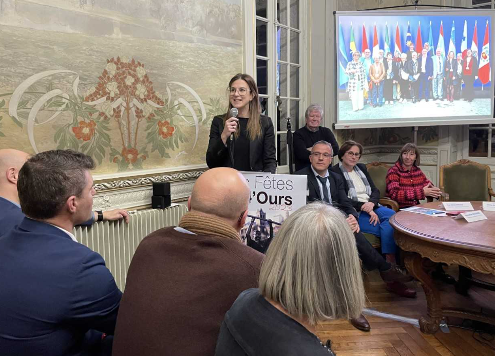 La ministra Riva assisteix a la celebració de la festa de l'os d'Arles  de Tec per commemorar la distinció de la UNESCO 