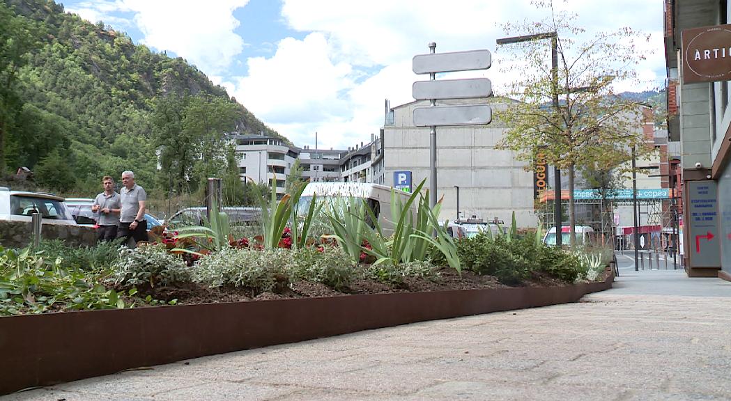 Les plantes substitueixen la gespa artificial a Escaldes-Engordany 