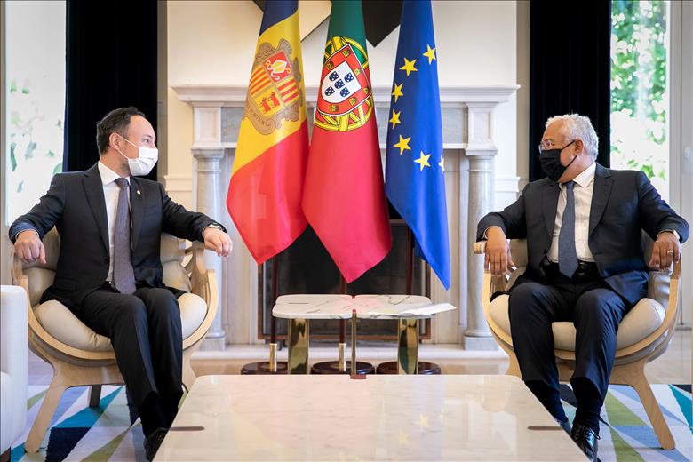 El cap de Govern, Xavier Espot, i el primer ministre de Portugal,