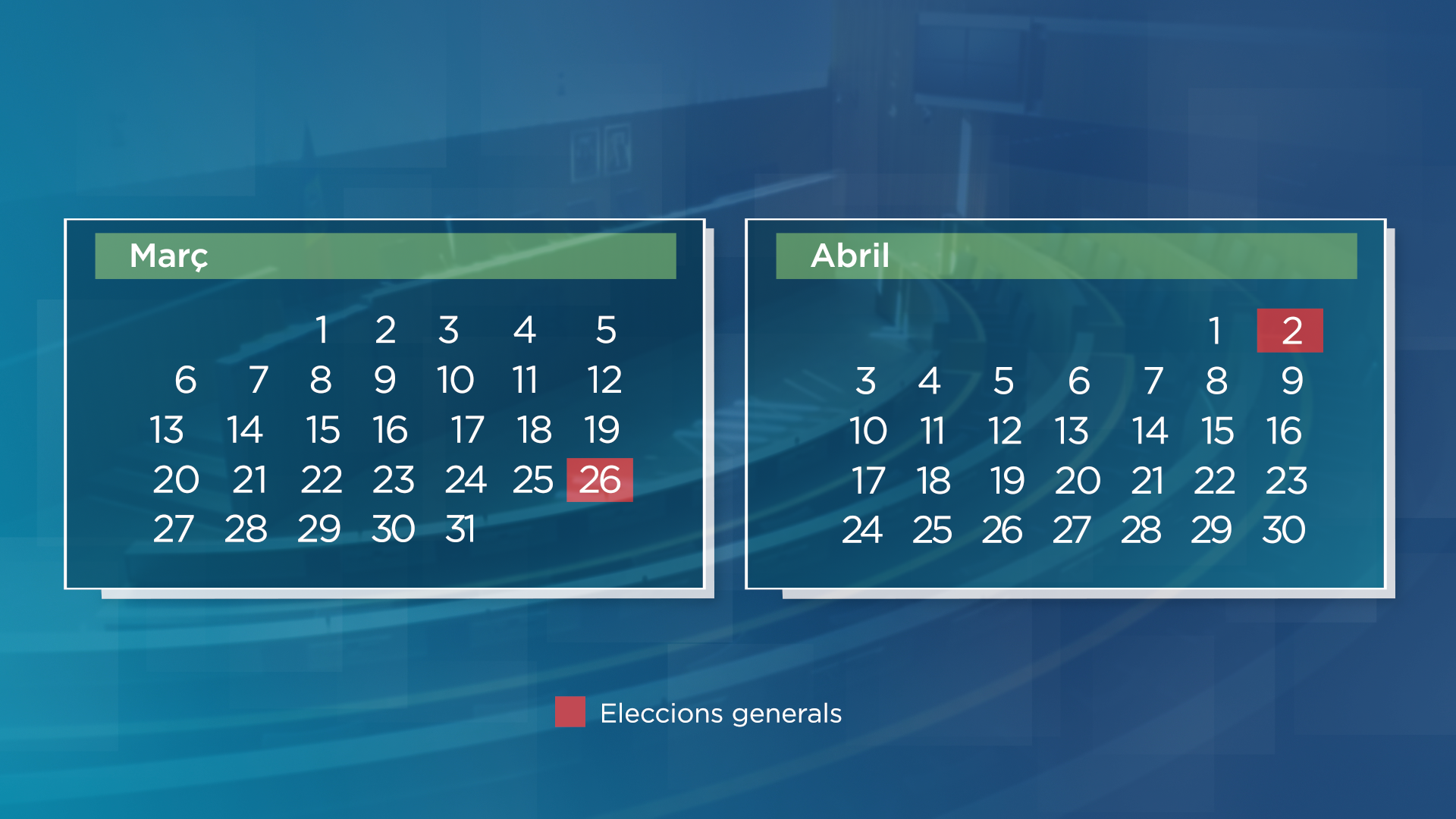 Quin és el calendari electoral per a les eleccions generals?