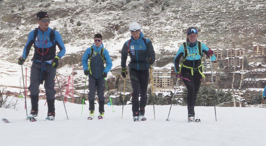 Últim entrenament abans del Campionat d'Europa d'esquí de muntanya
