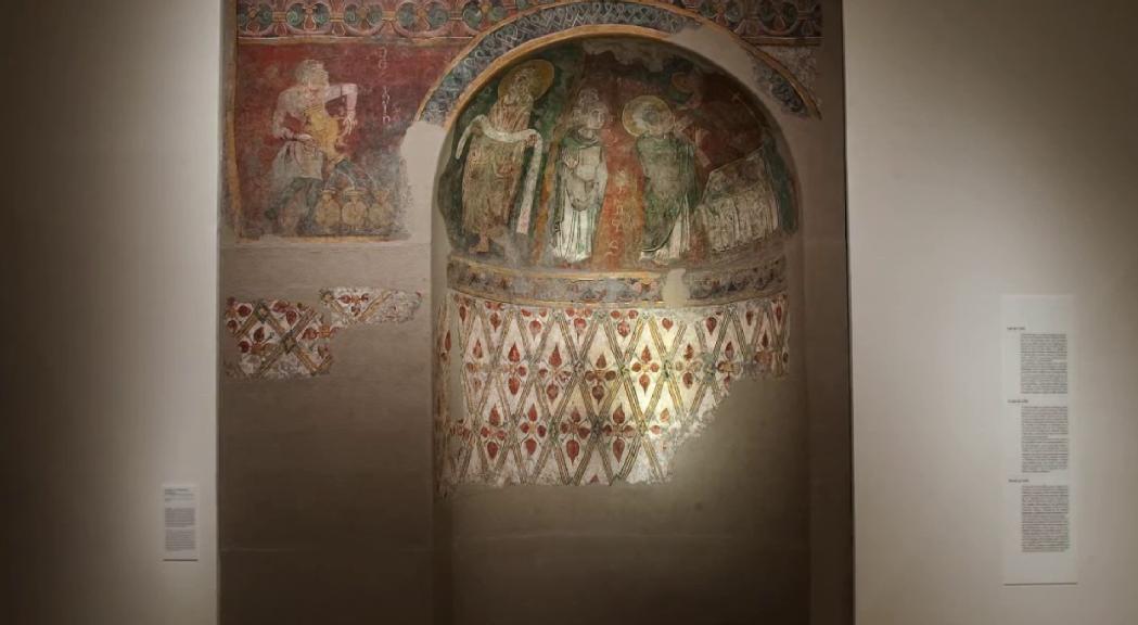 Un videomapatge per posar en relleu la singularitat dels frescos de Sant Esteve i l'estil 1200
