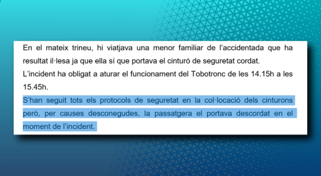 La família de la ferida al Tobotronc decideix denunciar després de llegir el comunicat de Naturlàndia